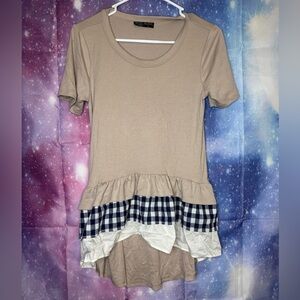 Shop Basic USA ruffle short sleeve shirt 🛍